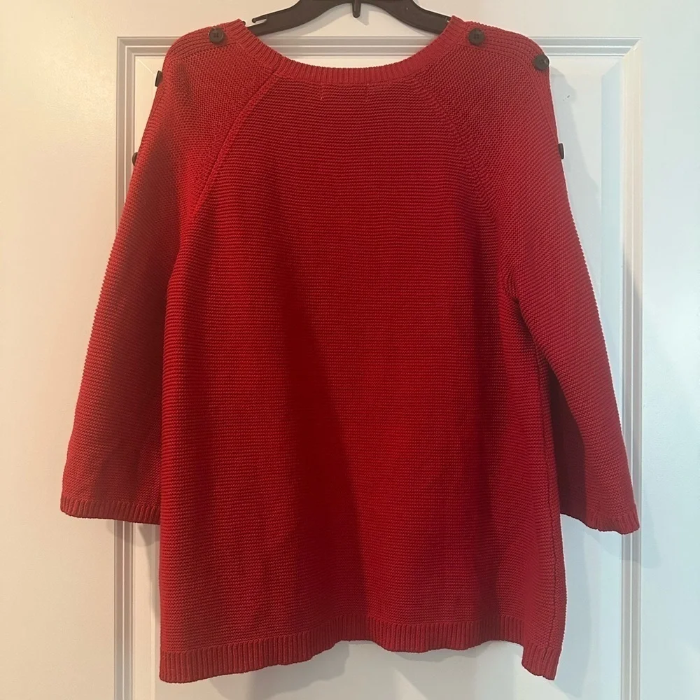 Liz Claiborne Red Crew Neck Sweater